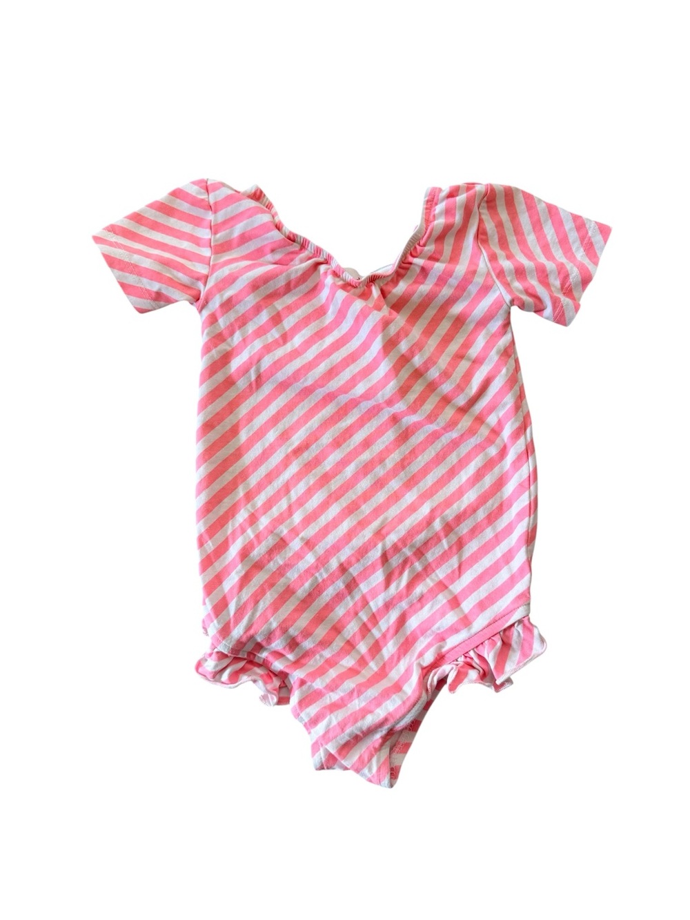 Seed Heritage Pink and White Striped Romper